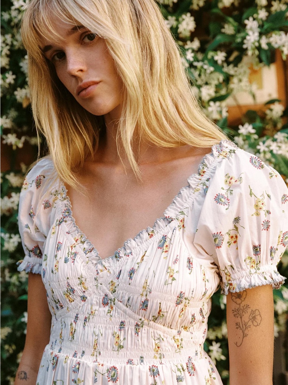 NWT Christy Dawn Matilde Dress Size Small Alabaster Daisy Pattern - Picture 2 of 6